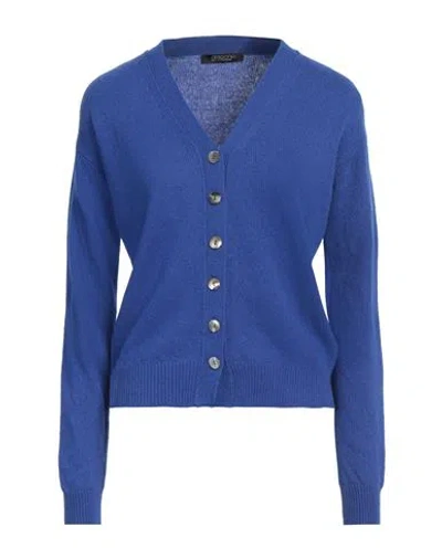 Aragona Woman Cardigan Blue Size 6 Cashmere In Blue