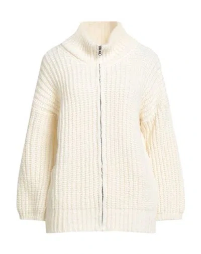 Aragona Woman Cardigan Cream Size 10 Baby Alpaca Wool, Merino Wool, Polyamide In White