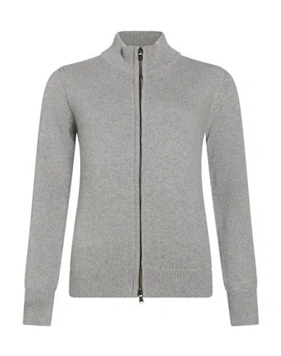 Aragona Woman Cardigan Grey Size 10 Cashmere In Gray