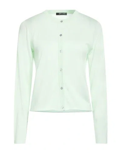 Aragona Woman Cardigan Light Green Size 10 Silk, Cashmere