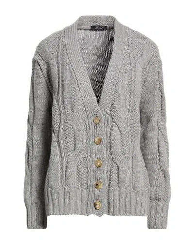 Aragona Woman Cardigan Light Grey Size 4 Cashmere In Gray