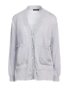Aragona Woman Cardigan Light Grey Size 10 Merino Wool