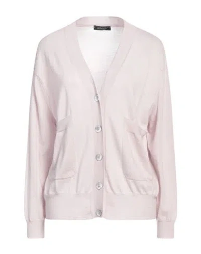 Aragona Woman Cardigan Lilac Size 6 Merino Wool In Purple