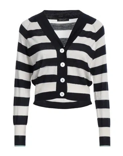 Aragona Woman Cardigan Midnight Blue Size 10 Cashmere