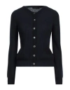 Aragona Woman Cardigan Midnight Blue Size 8 Cashmere, Polyamide In Blue