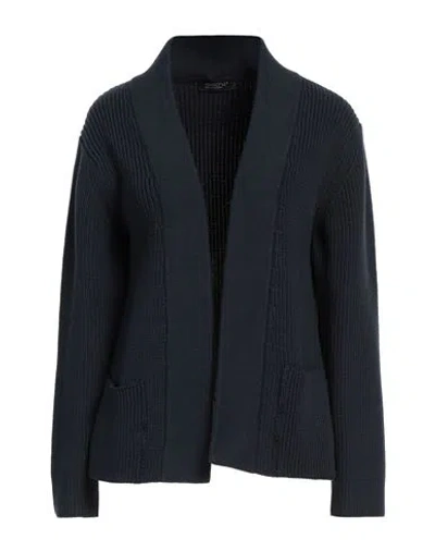 Aragona Woman Cardigan Midnight Blue Size 10 Cotton