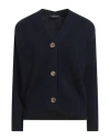Aragona Woman Cardigan Midnight Blue Size 12 Cashmere