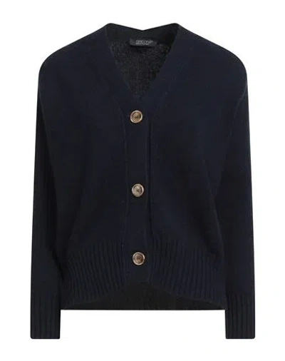 Aragona Woman Cardigan Midnight Blue Size 12 Cashmere