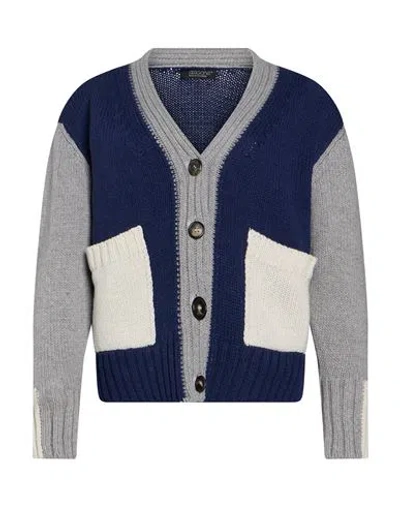 Aragona Woman Cardigan Navy Size 4 Cashmere In Blue
