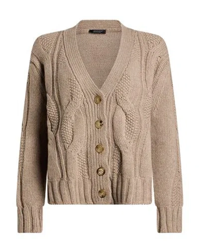 Aragona Woman Cardigan Pastel Blue Size 6 Cashmere In Brown