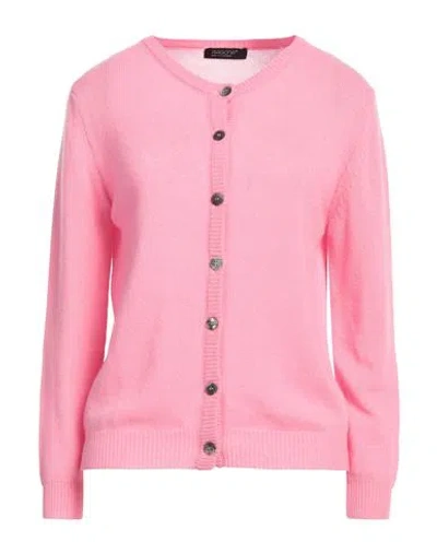 Aragona Woman Cardigan Pink Size 10 Cashmere, Polyamide