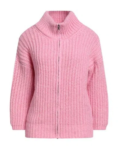 Aragona Woman Cardigan Pink Size 8 Baby Alpaca Wool, Merino Wool, Polyamide