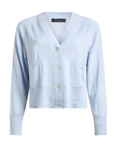 Aragona Woman Cardigan Sky Blue Size 2 Merino Wool