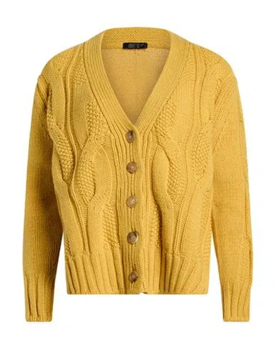 Aragona Woman Cardigan Yellow Size 6 Cashmere