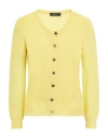 Aragona Woman Cardigan Yellow Size 4 Cashmere, Polyamide
