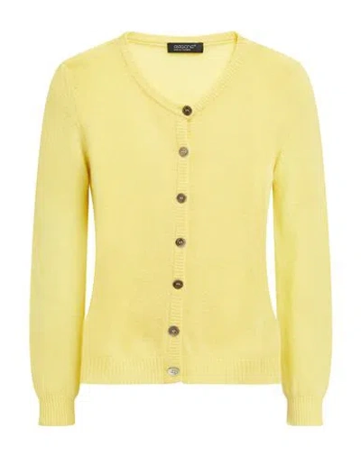 Aragona Woman Cardigan Yellow Size 4 Cashmere, Polyamide In Yellow