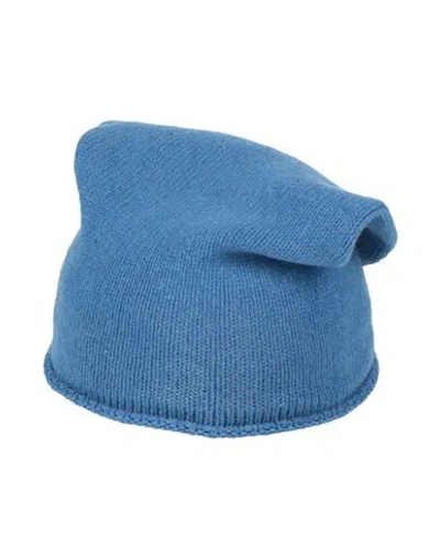 Aragona Woman Hat Azure Size Onesize Cashmere In Blue