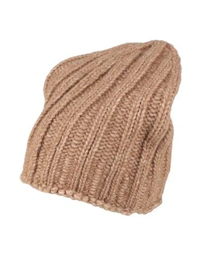 Aragona Woman Hat Camel Size Onesize Baby Alpaca Wool, Merino Wool, Polyamide In Sand