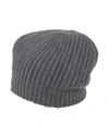 Aragona Woman Hat Charcoal Size Onesize Cashmere In Gray