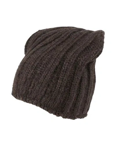 Aragona Woman Hat Dark Brown Size Onesize Baby Alpaca Wool, Merino Wool, Polyamide
