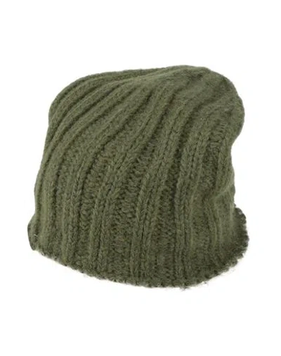Aragona Woman Hat Khaki Size Onesize Baby Alpaca Wool, Merino Wool, Polyamide