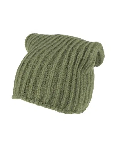Aragona Woman Hat Military Green Size Onesize Baby Alpaca Wool, Merino Wool, Polyamide