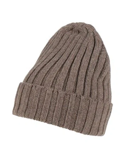 Aragona Woman Hat Taupe Size Onesize Cashmere In Grey