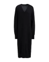Aragona Woman Midi Dress Black Size 8 Cashmere In Black