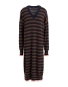Aragona Woman Midi Dress Navy Size 10 Cashmere In Blue