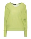 Aragona Woman Sweater Acid Green Size 10 Merino Wool