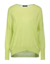 Aragona Woman Sweater Acid Green Size 10 Merino Wool