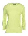Aragona Woman Sweater Acid Green Size 10 Merino Wool