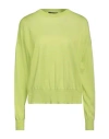 Aragona Woman Sweater Acid Green Size 6 Merino Wool