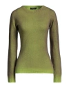 Aragona Woman Sweater Lime Green Size 8 Wool, Cashmere