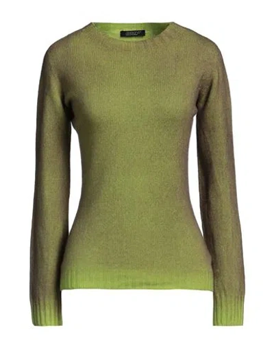 Aragona Woman Sweater Lime Green Size 8 Wool, Cashmere In Green
