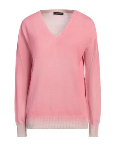 Aragona Woman Sweater Antique Rose Size 12 Cotton In Pink
