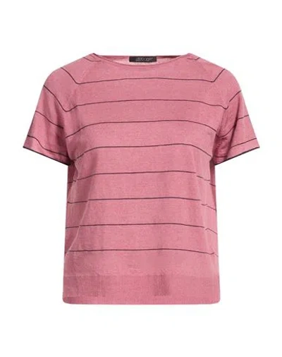 Aragona Woman Sweater Antique Rose Size 8 Linen, Cotton In Pink