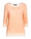 Aragona Woman Sweater Apricot Size 8 Cashmere In Orange