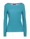 Aragona Woman Sweater Azure Size 10 Cashmere In Blue