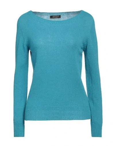Aragona Woman Sweater Azure Size 10 Cashmere In Blue