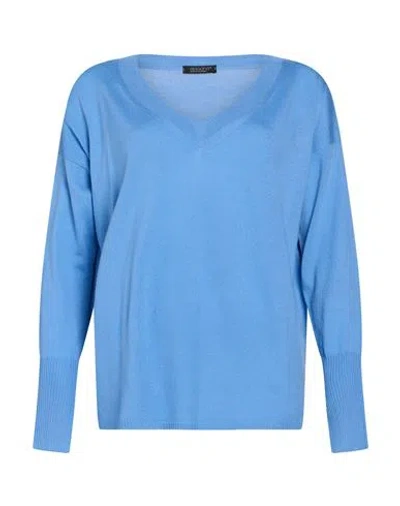 Aragona Woman Sweater Azure Size 2 Merino Wool In Blue