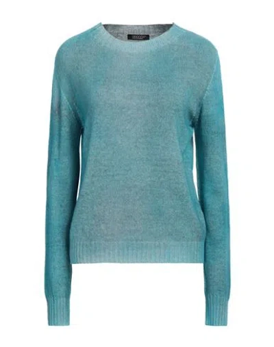 Aragona Woman Sweater Azure Size 8 Cashmere In Blue
