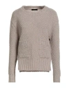 Aragona Woman Sweater Beige Size 10 Baby Alpaca Wool, Merino Wool In Neutral
