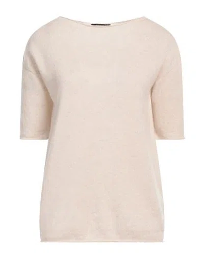 Aragona Woman Sweater Beige Size 10 Cashmere