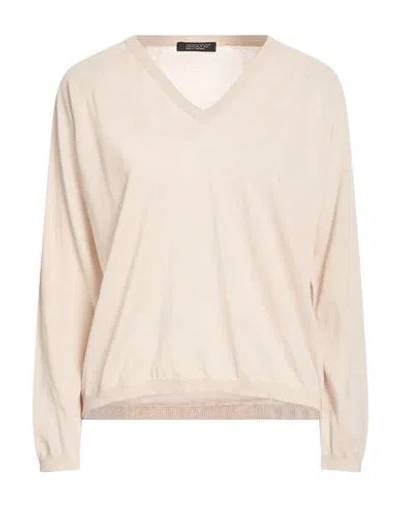 Aragona Woman Sweater Beige Size 10 Cotton In Neutral