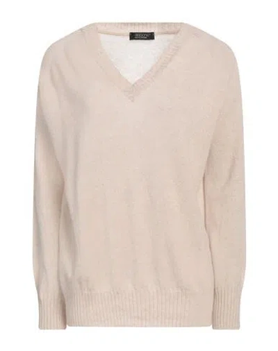 Aragona Woman Sweater Beige Size 12 Cashmere