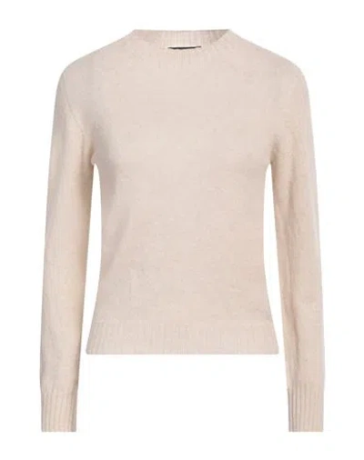 Aragona Woman Sweater Beige Size 12 Cashmere