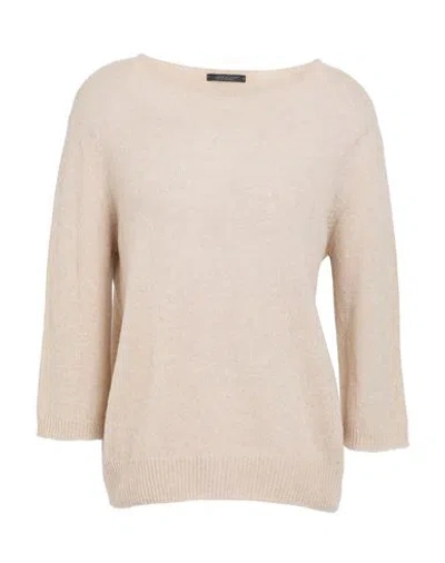 Aragona Woman Sweater Beige Size 12 Cashmere