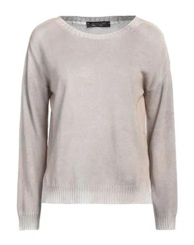 Aragona Woman Sweater Beige Size 12 Cotton In Gray