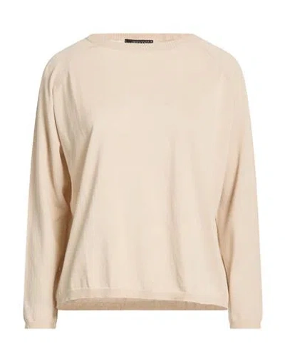 Aragona Woman Sweater Beige Size 12 Cotton In Neutral